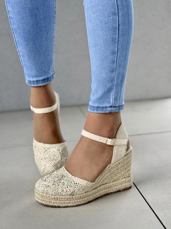 Piękne i wygodne espadryle GD-NF-7491/BEIGE