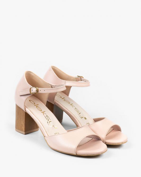 Różowe sandały damskie skórzane 3130/G25