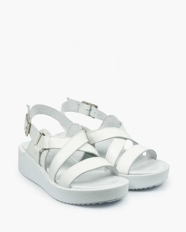 Białe sandały damskie skórzane 3875/534
