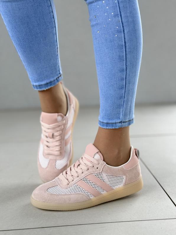 Sneakersy damskie ze skóry naturalnej GD-SZ-045/PINK