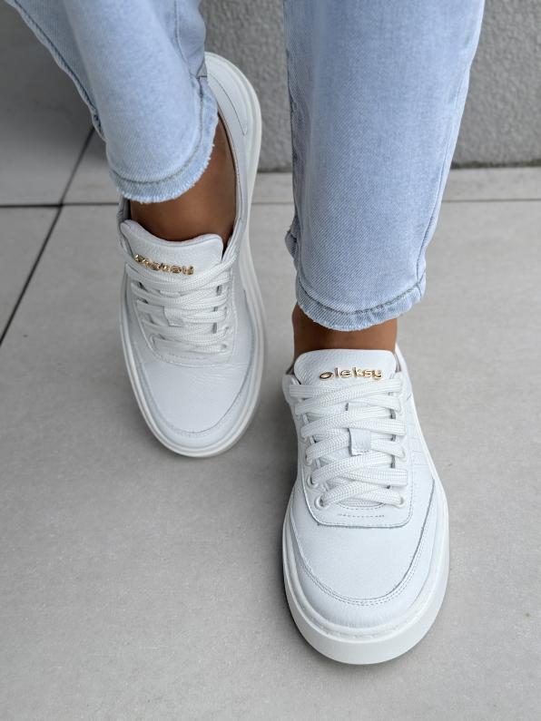 Sneakersy damskie OLEKSY ze skóry naturalnej Polskiej produkcji 6088/G02