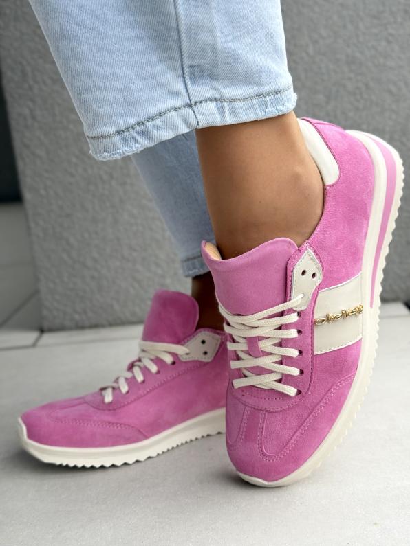Sneakersy damskie OLEKSY ze skóry naturalnej Polskiej produkcji 6017/I47/J69