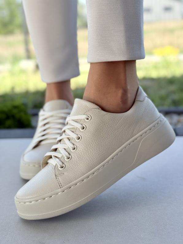 Sneakersy damskie OLEKSY ze skóry naturalnej Polskiej produkcji 6073/F97