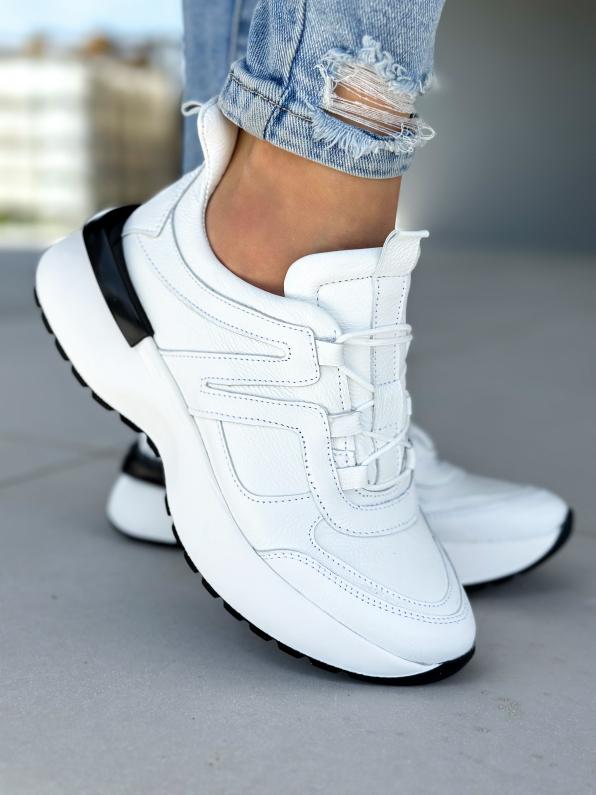 Białe sneakersy damskie skórzane  4463/G02