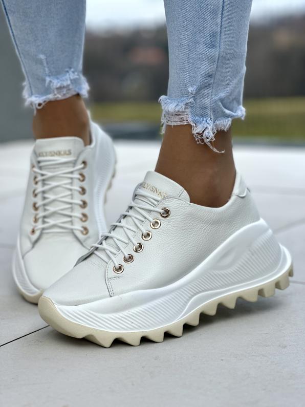 Białe sneakersy damskie skórzane 5033/G02