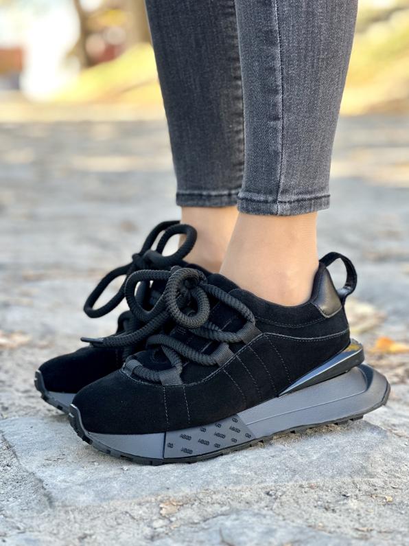 Sneakersy ze skóry naturalnej LUT/54C1464/BLACK