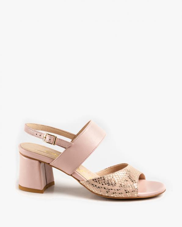 Różowe sandały damskie skórzane 2765/E63/E49