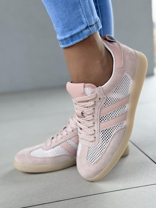 Sneakersy damskie ze skóry naturalnej GD-SZ-045/PINK