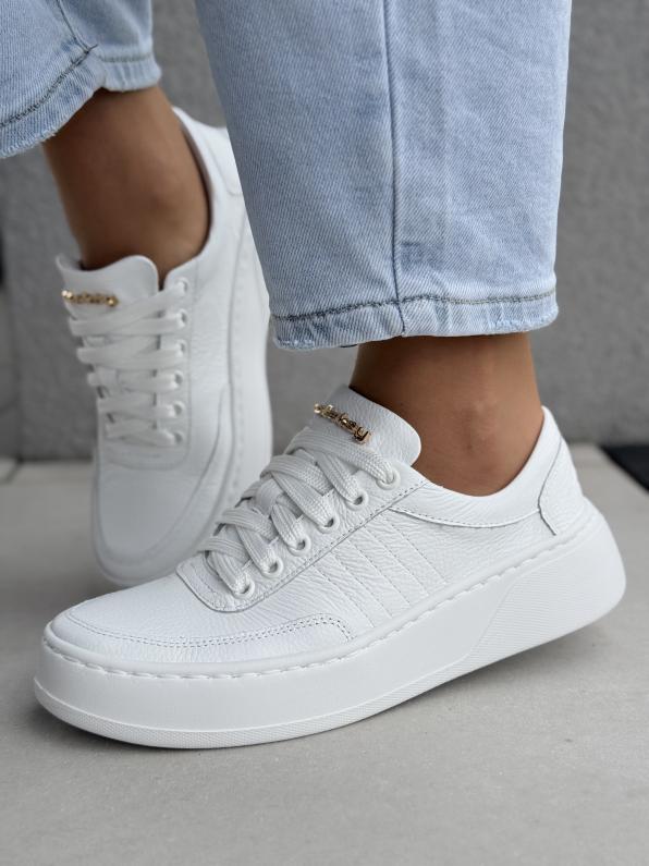 Sneakersy damskie OLEKSY ze skóry naturalnej Polskiej produkcji 3210/G02/001