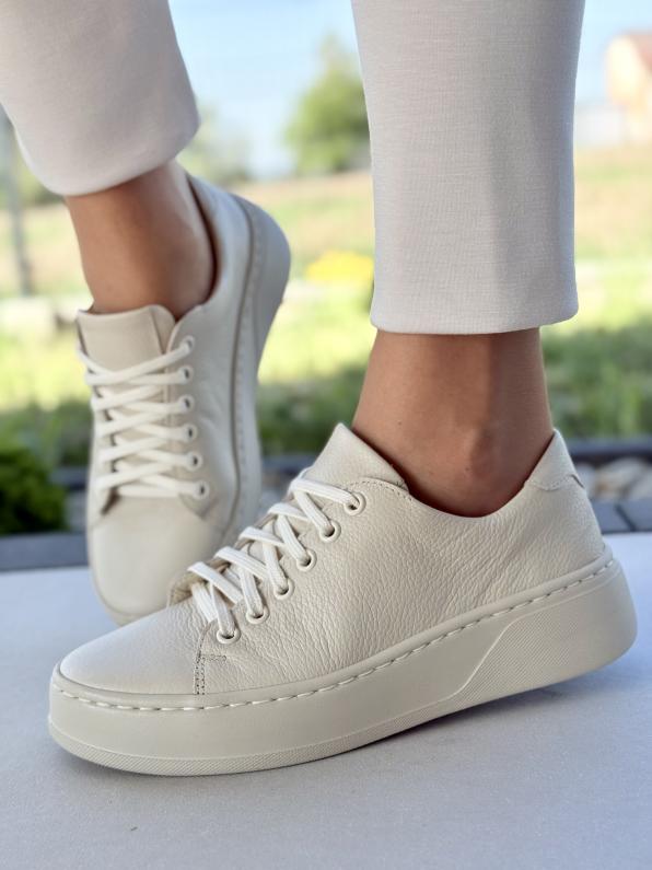 Sneakersy damskie OLEKSY ze skóry naturalnej Polskiej produkcji 6073/F97