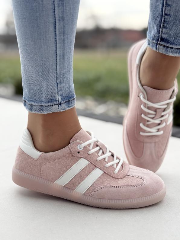 Sneakersy damskie ze skóry naturalnej GD-XF-164/PINK