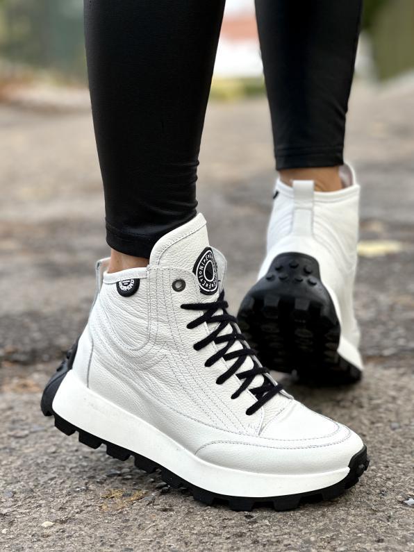 Białe sneakersy damskie skórzane 4876/G02/002