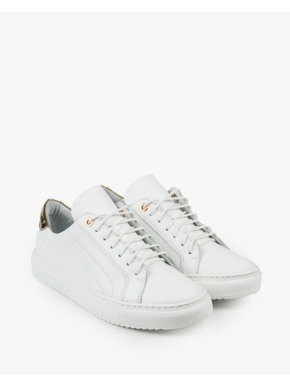 Białe trampki damskie skórzane