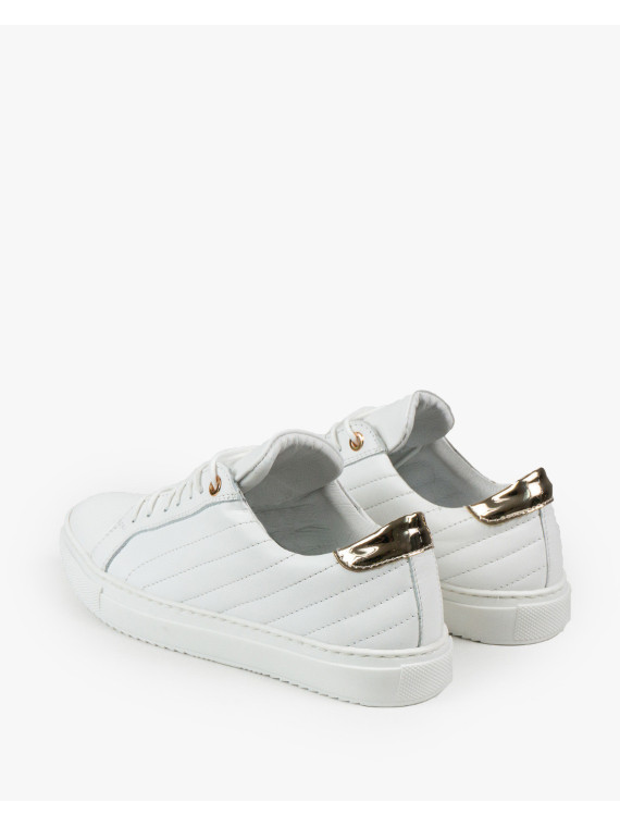 Białe trampki damskie skórzane