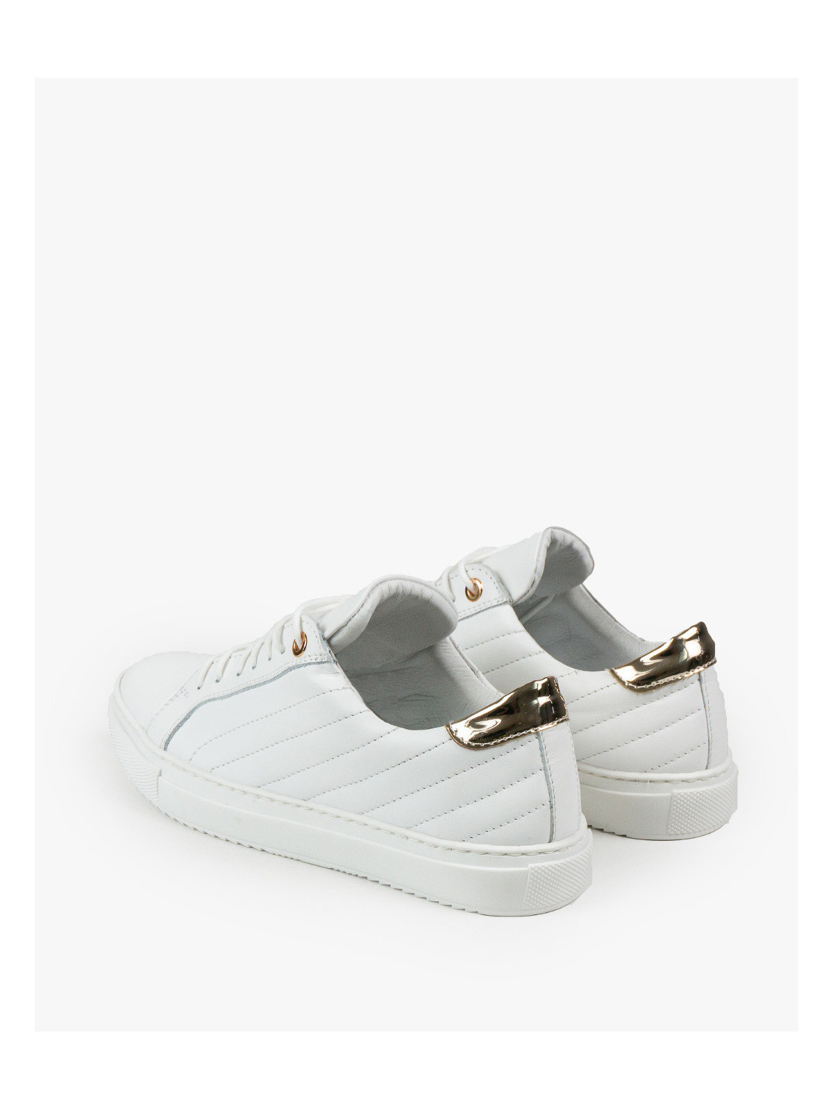 Białe trampki damskie skórzane