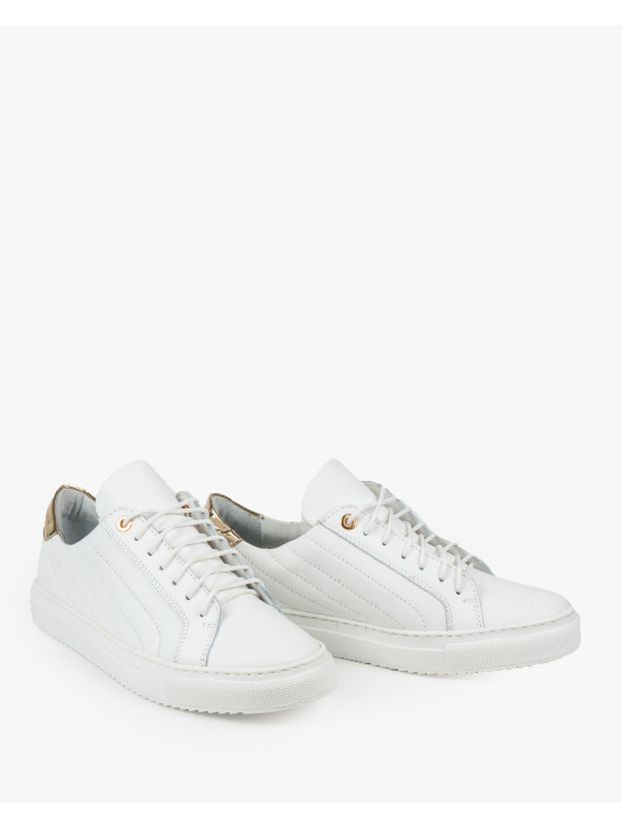 Białe trampki damskie skórzane