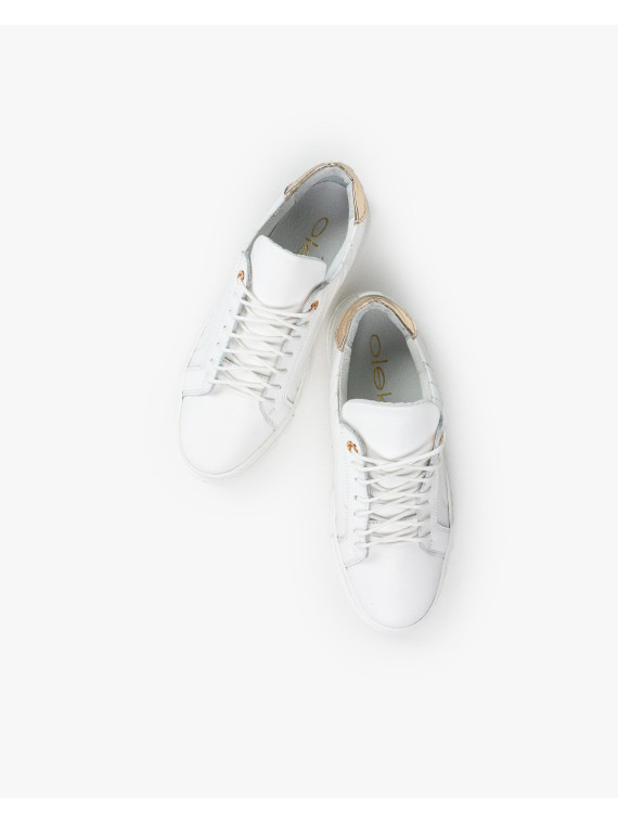 Białe trampki damskie skórzane