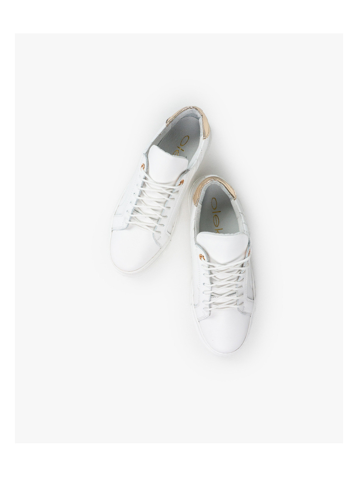 Białe trampki damskie skórzane