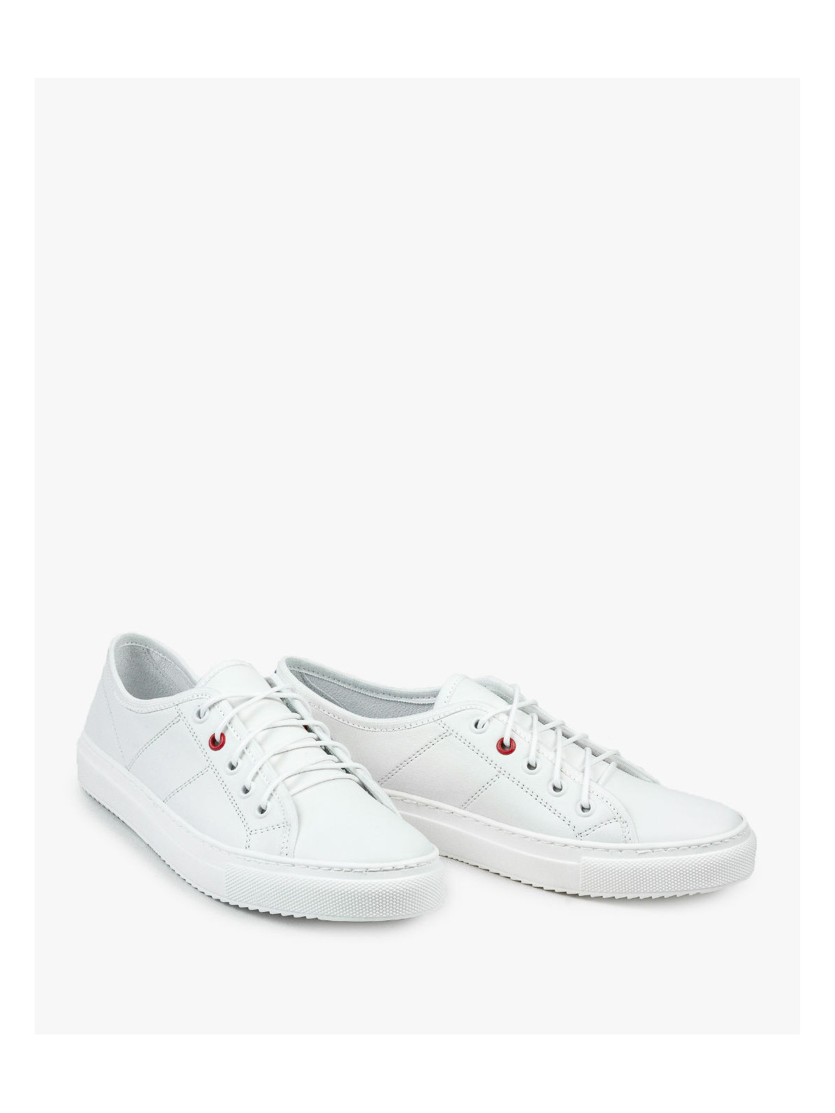 Białe trampki damskie skórzane