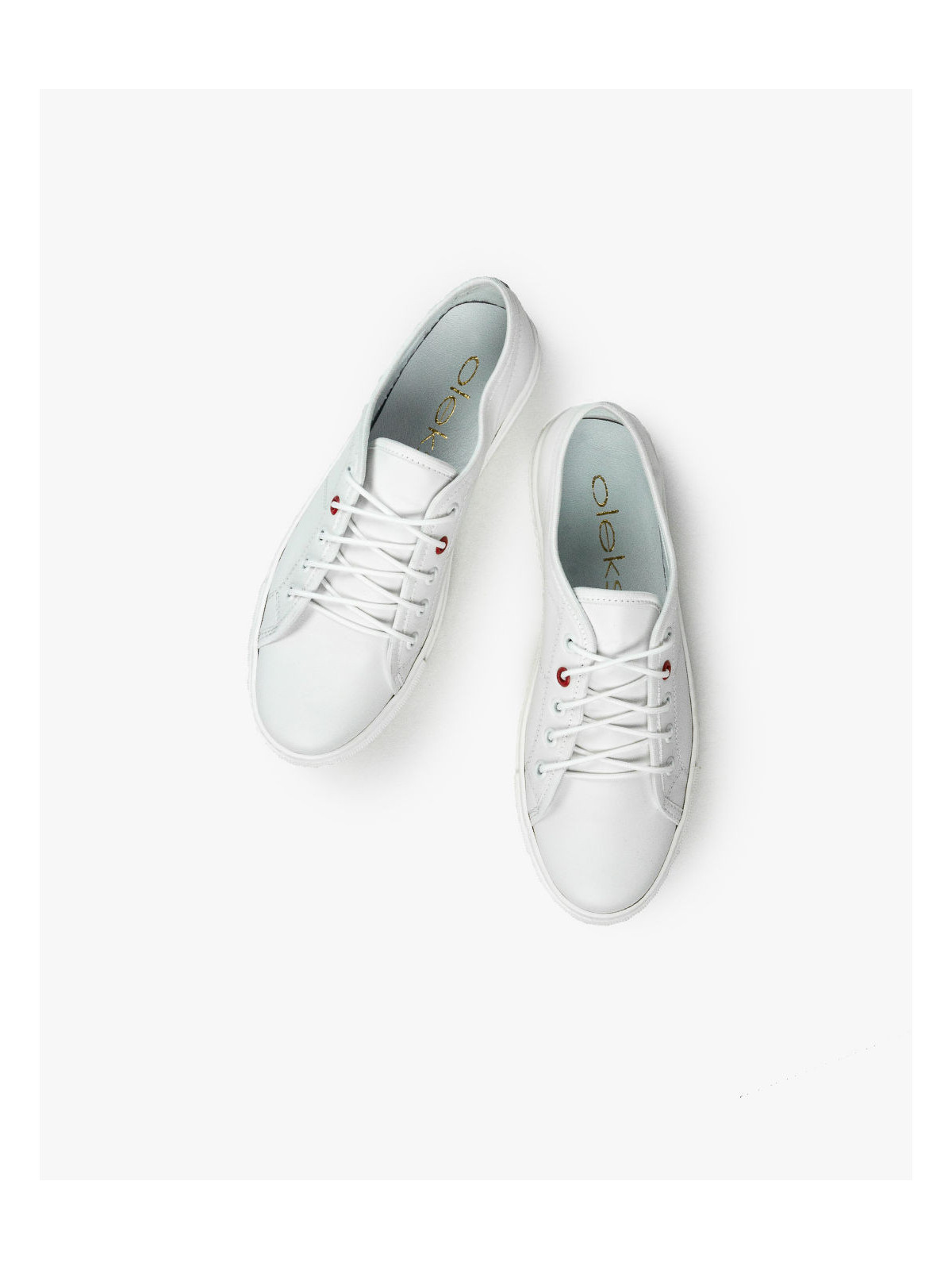 Białe trampki damskie skórzane