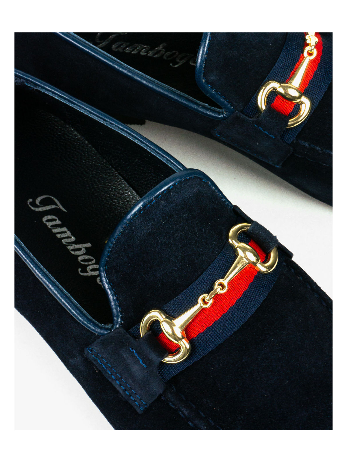 Granatowe mokasyny męskie skórzane