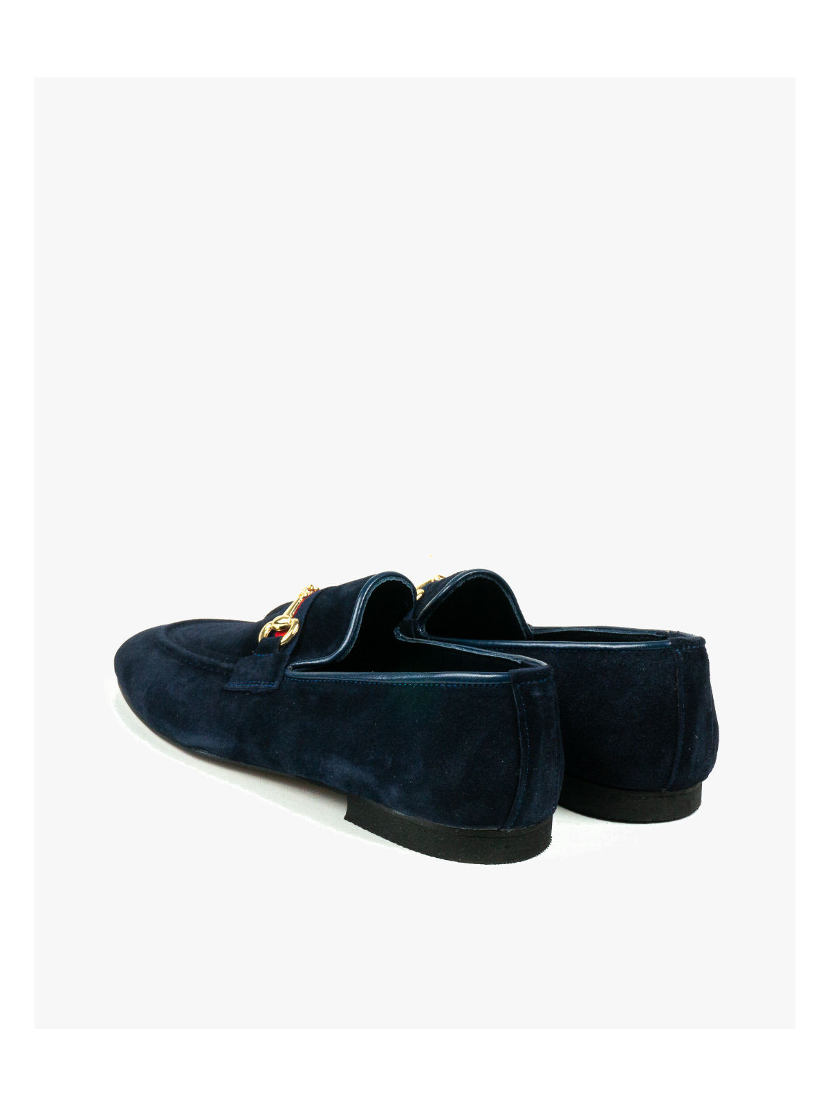 Granatowe mokasyny męskie skórzane