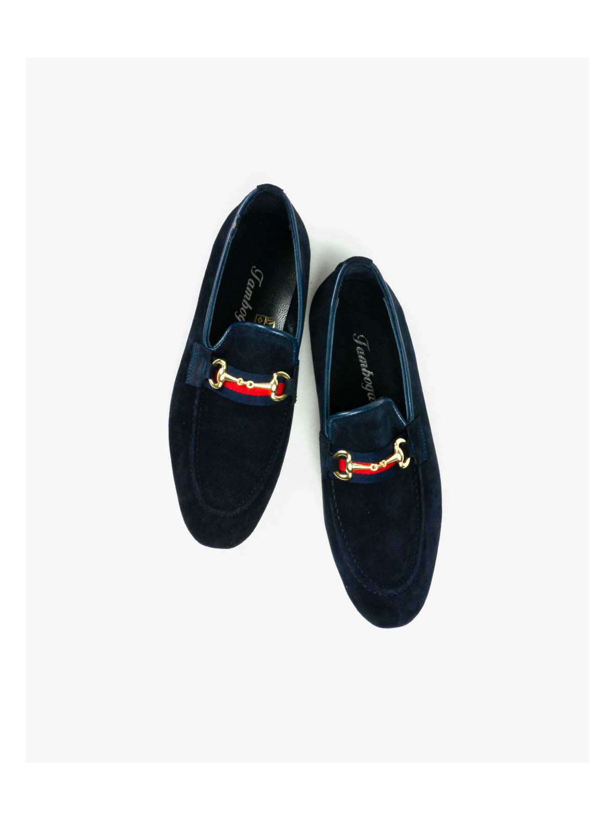 Granatowe mokasyny męskie skórzane