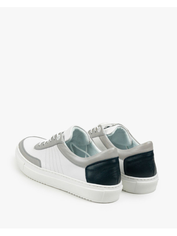 Wielokolorowe trampki damskie skórzane