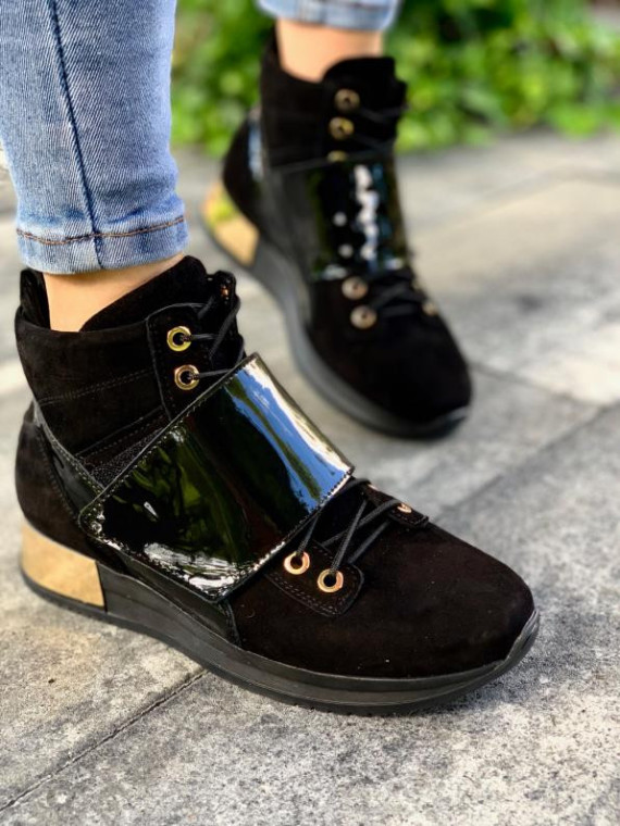 Czarne adidasy damskie skórzane