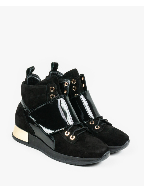 Czarne adidasy damskie skórzane