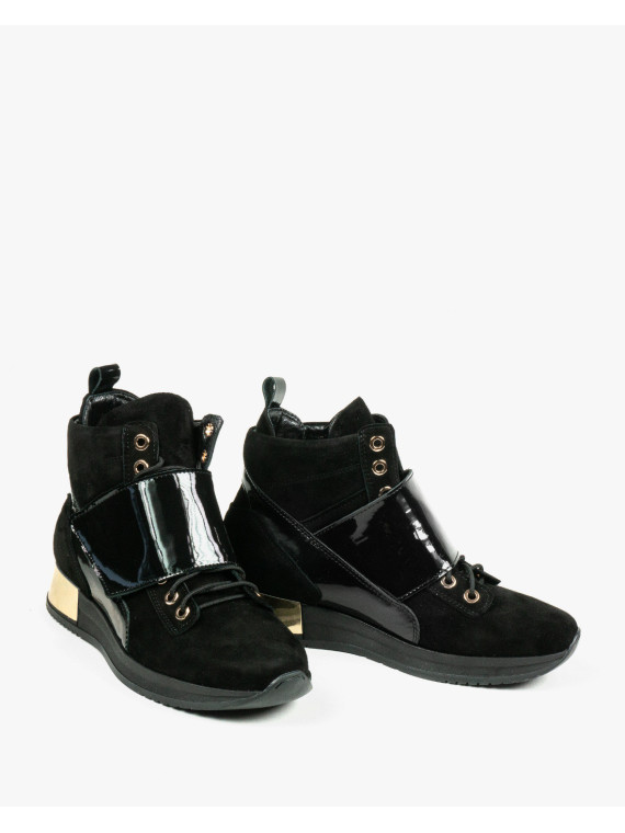 Czarne adidasy damskie skórzane