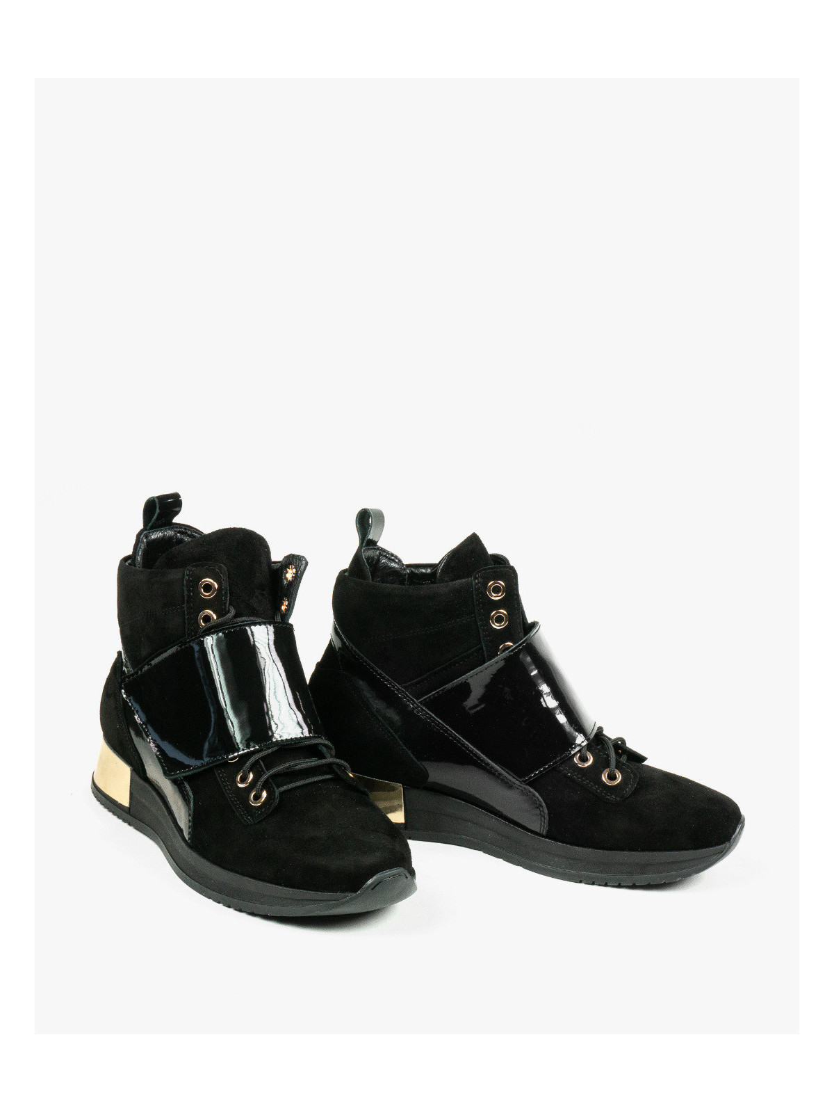 Czarne adidasy damskie skórzane