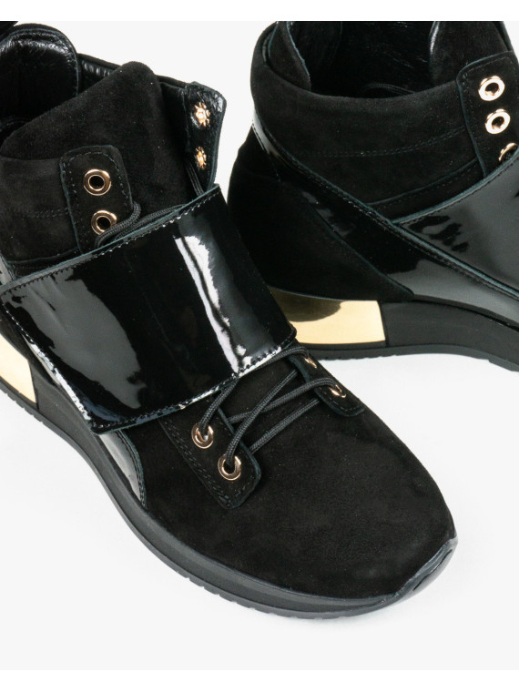 Czarne adidasy damskie skórzane