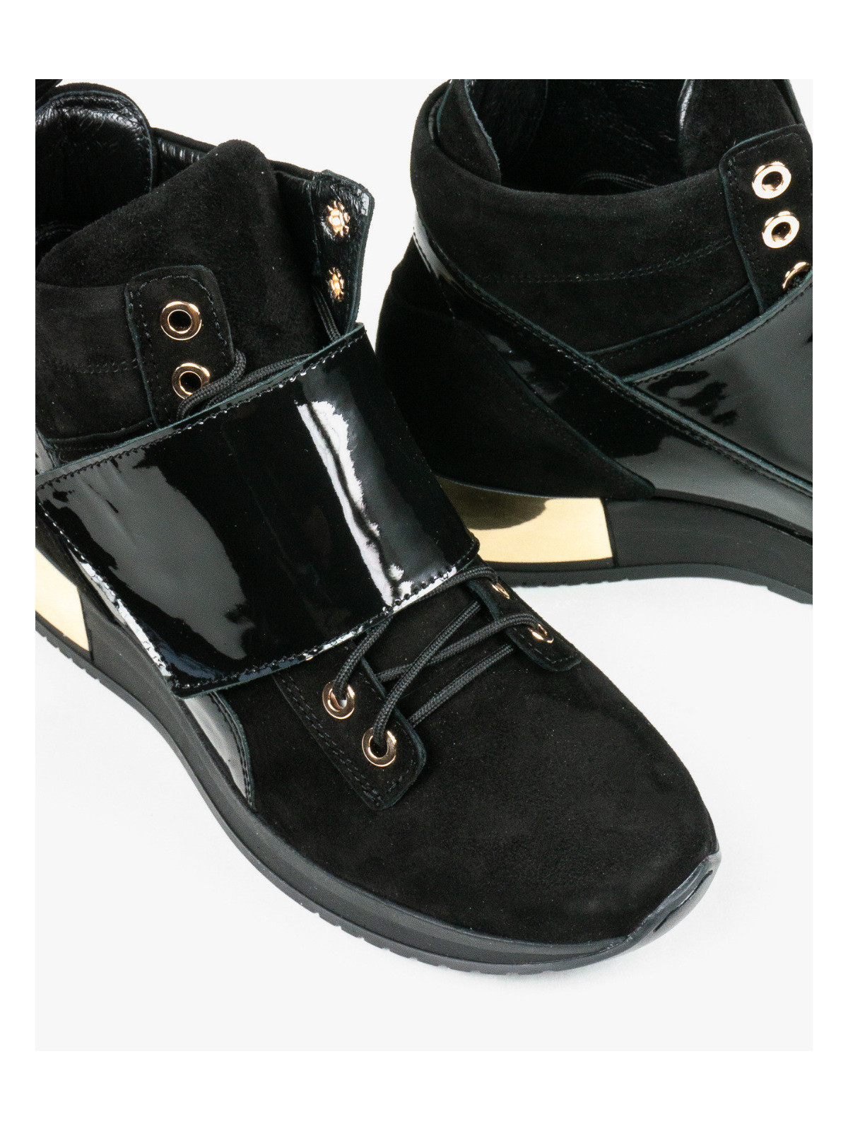 Czarne adidasy damskie skórzane