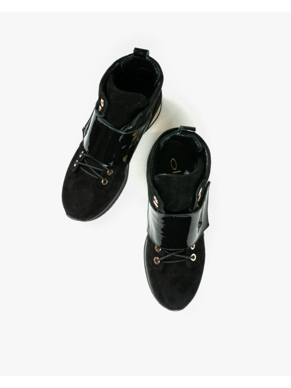 Czarne adidasy damskie skórzane