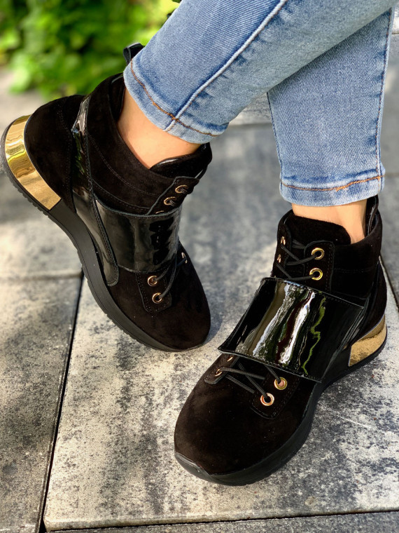 Czarne adidasy damskie skórzane