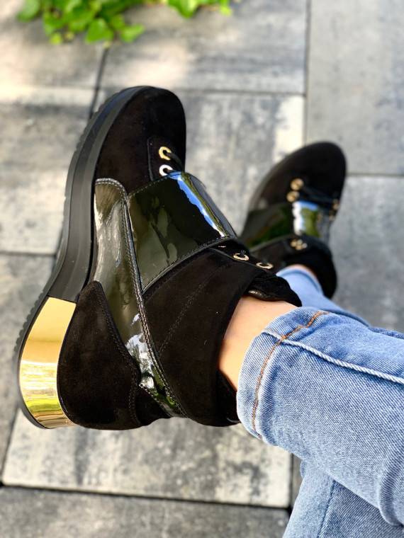 Czarne adidasy damskie skórzane