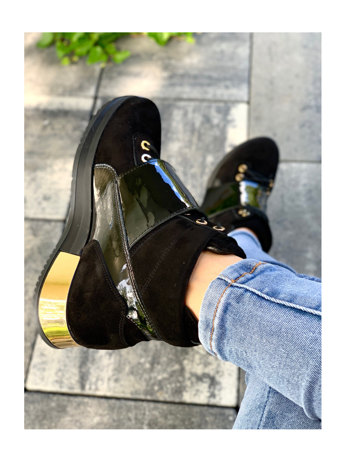 Czarne adidasy damskie skórzane