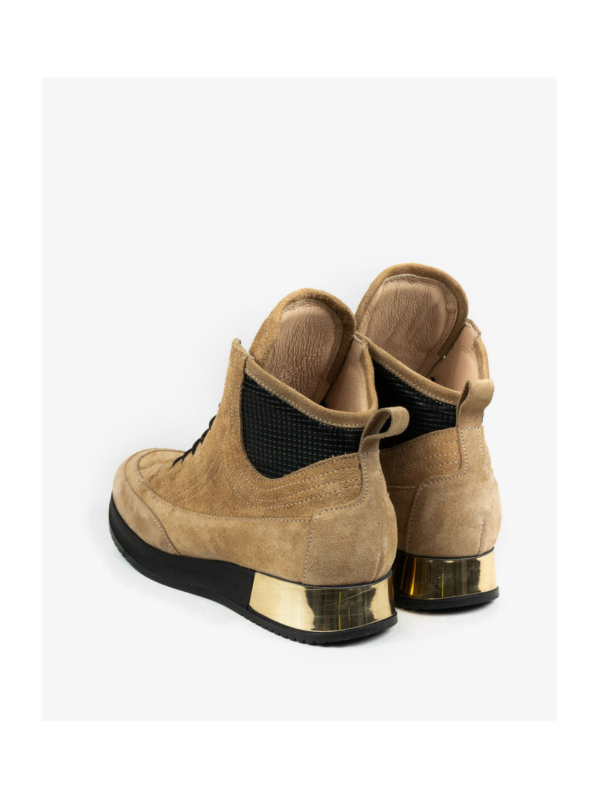 Beżowe adidasy damskie skórzane