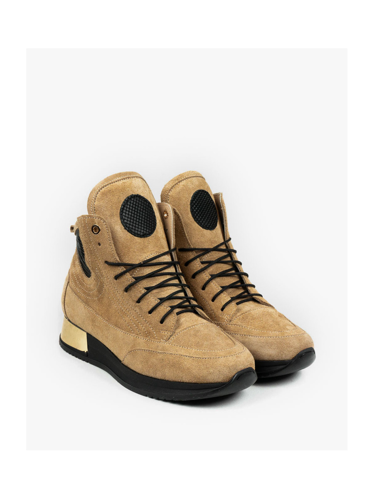 Beżowe adidasy damskie skórzane