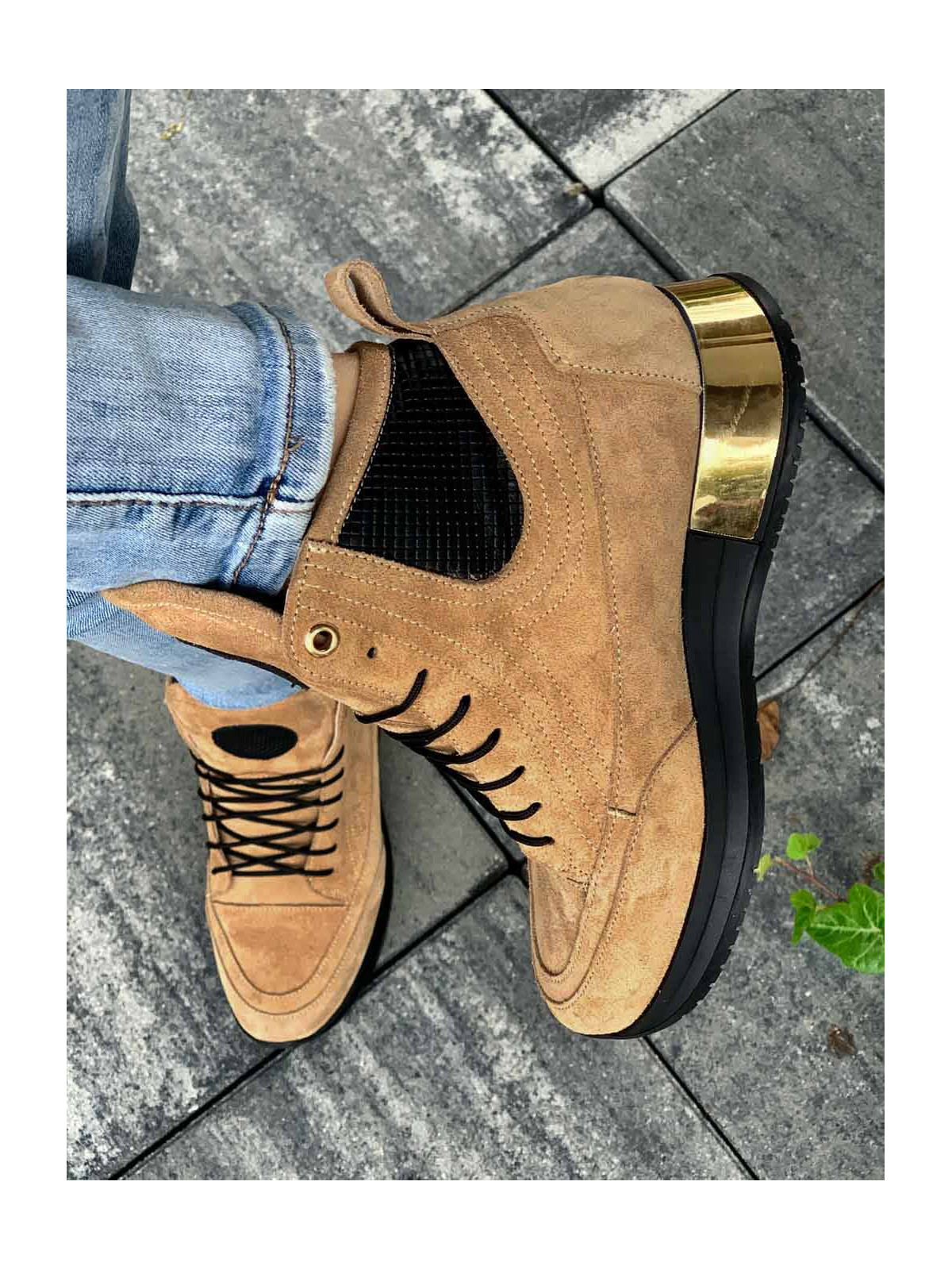 Beżowe adidasy damskie skórzane