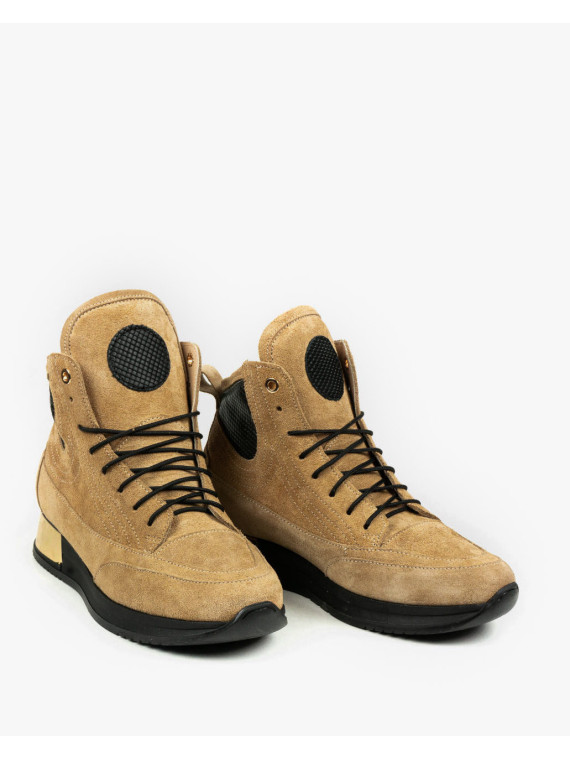 Beżowe adidasy damskie skórzane