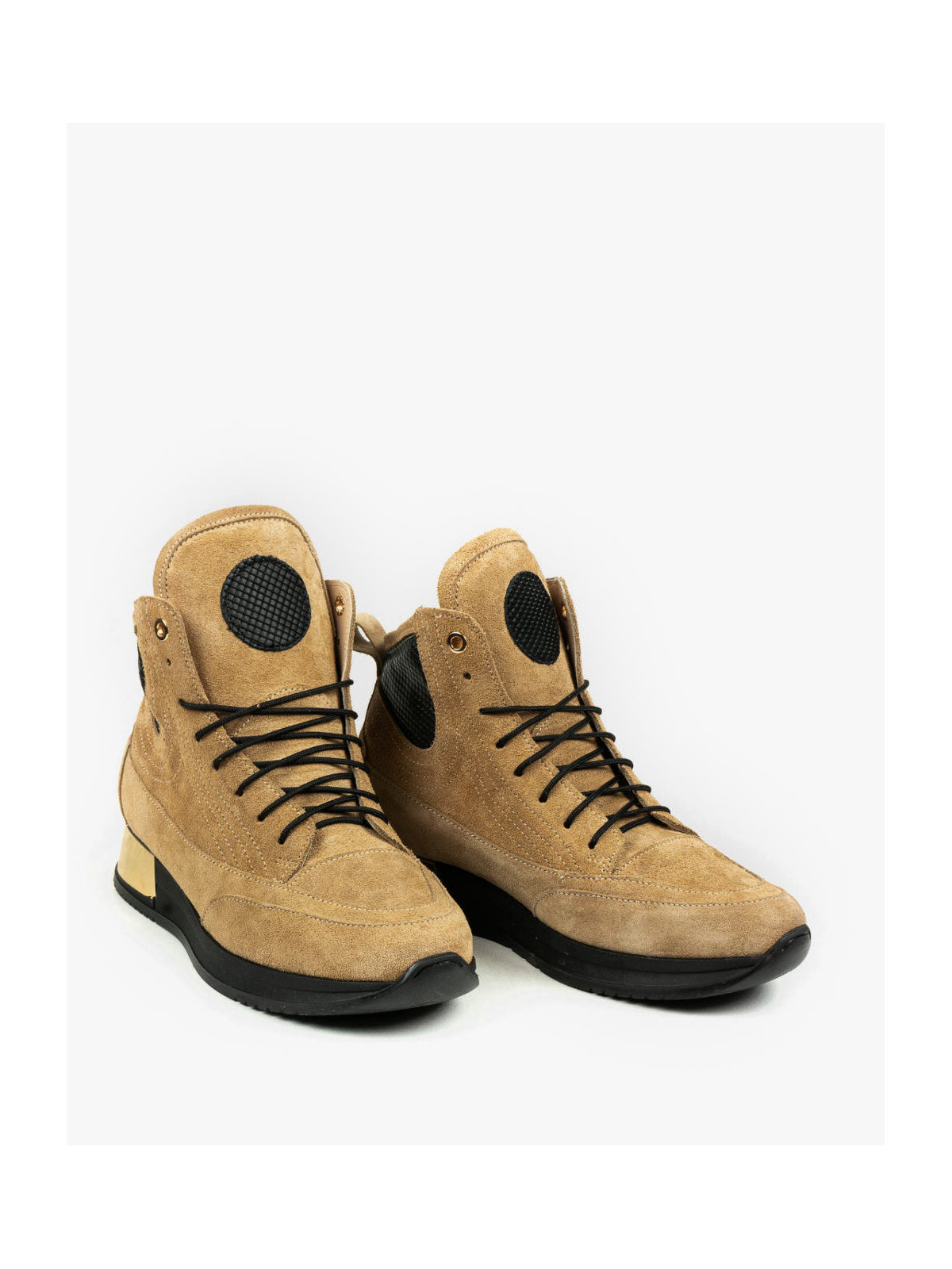 Beżowe adidasy damskie skórzane