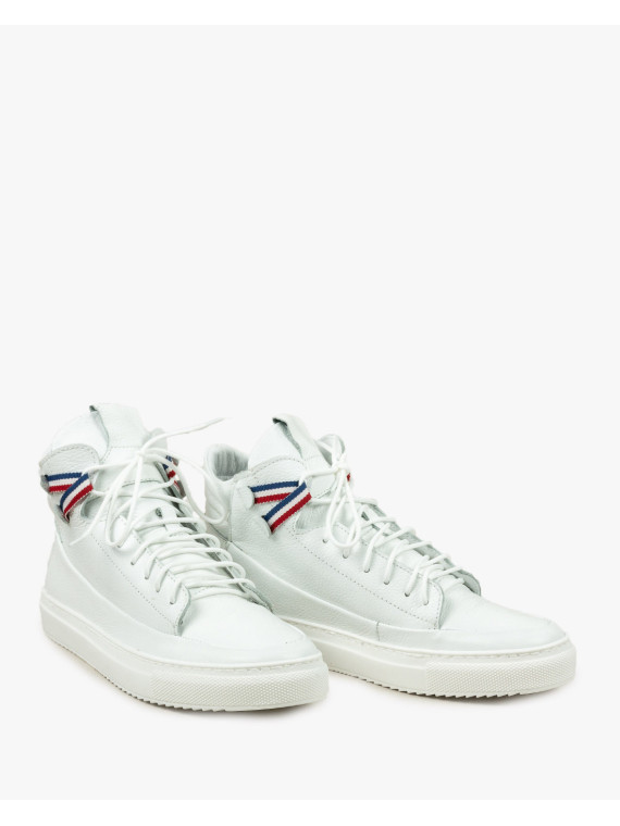 Białe trampki damskie skórzane