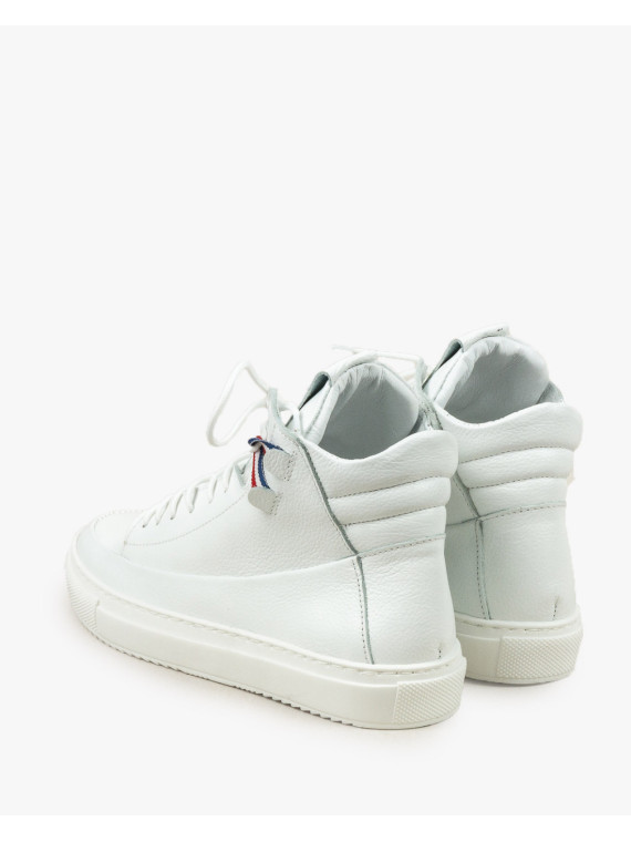 Białe trampki damskie skórzane