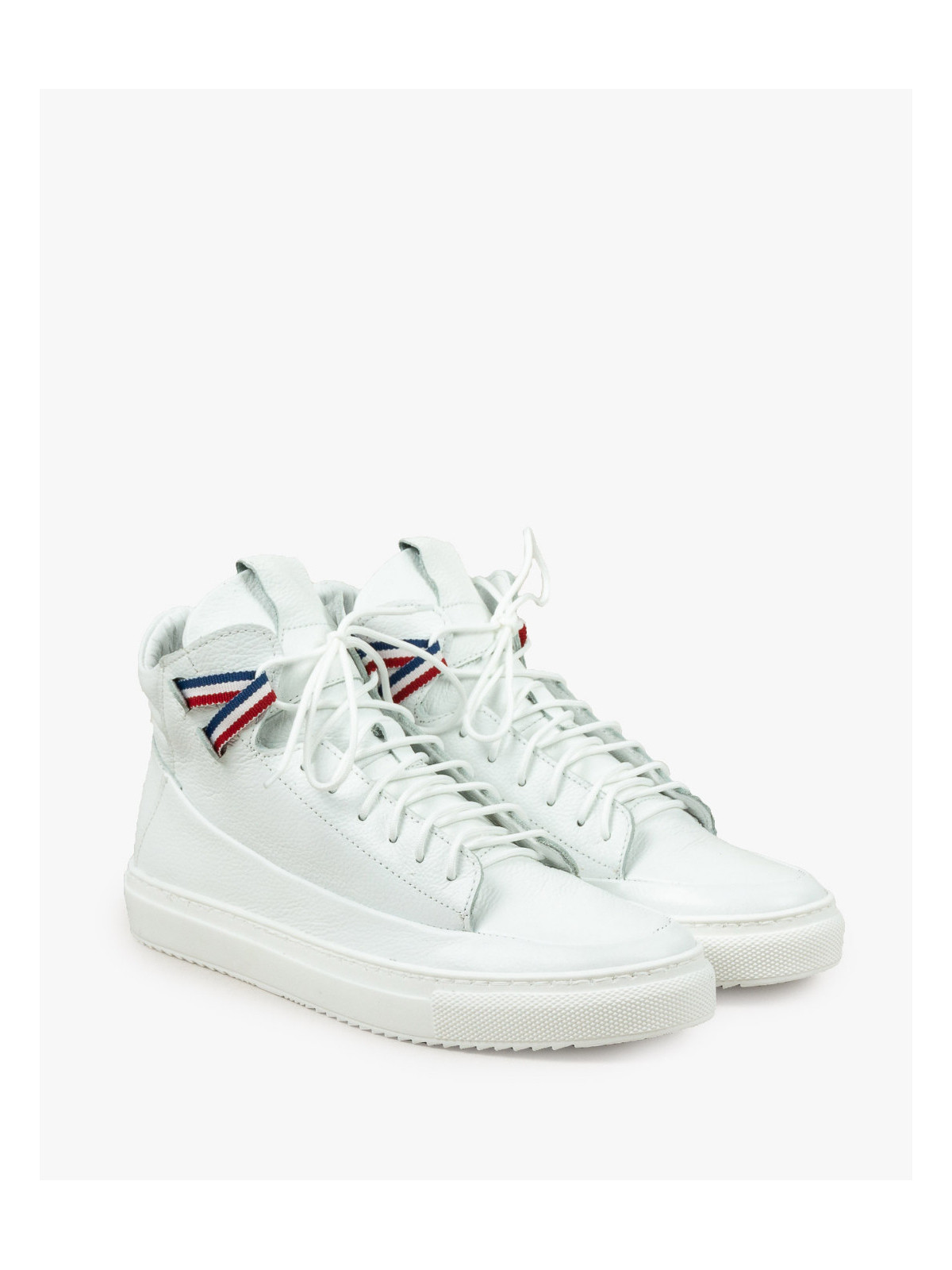 Białe trampki damskie skórzane