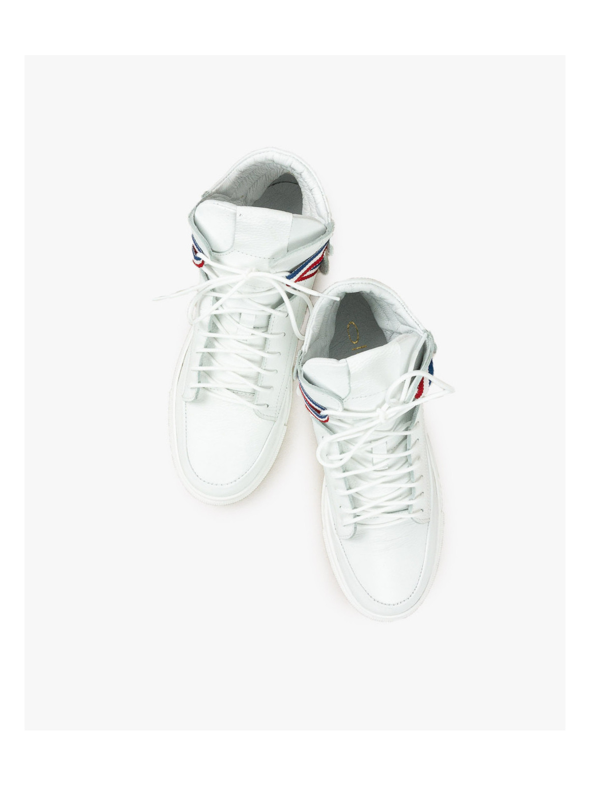 Białe trampki damskie skórzane