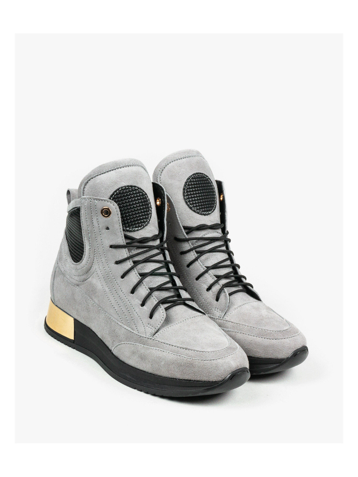 Szare adidasy damskie skórzane