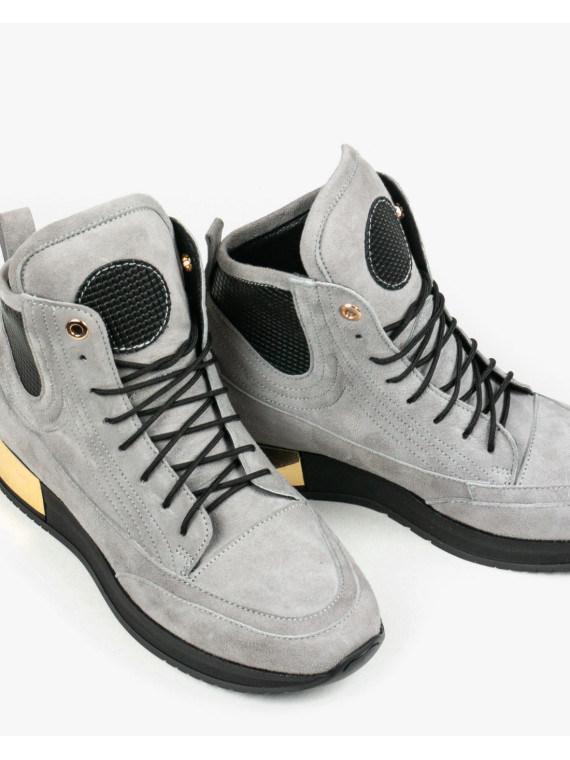 Szare adidasy damskie skórzane