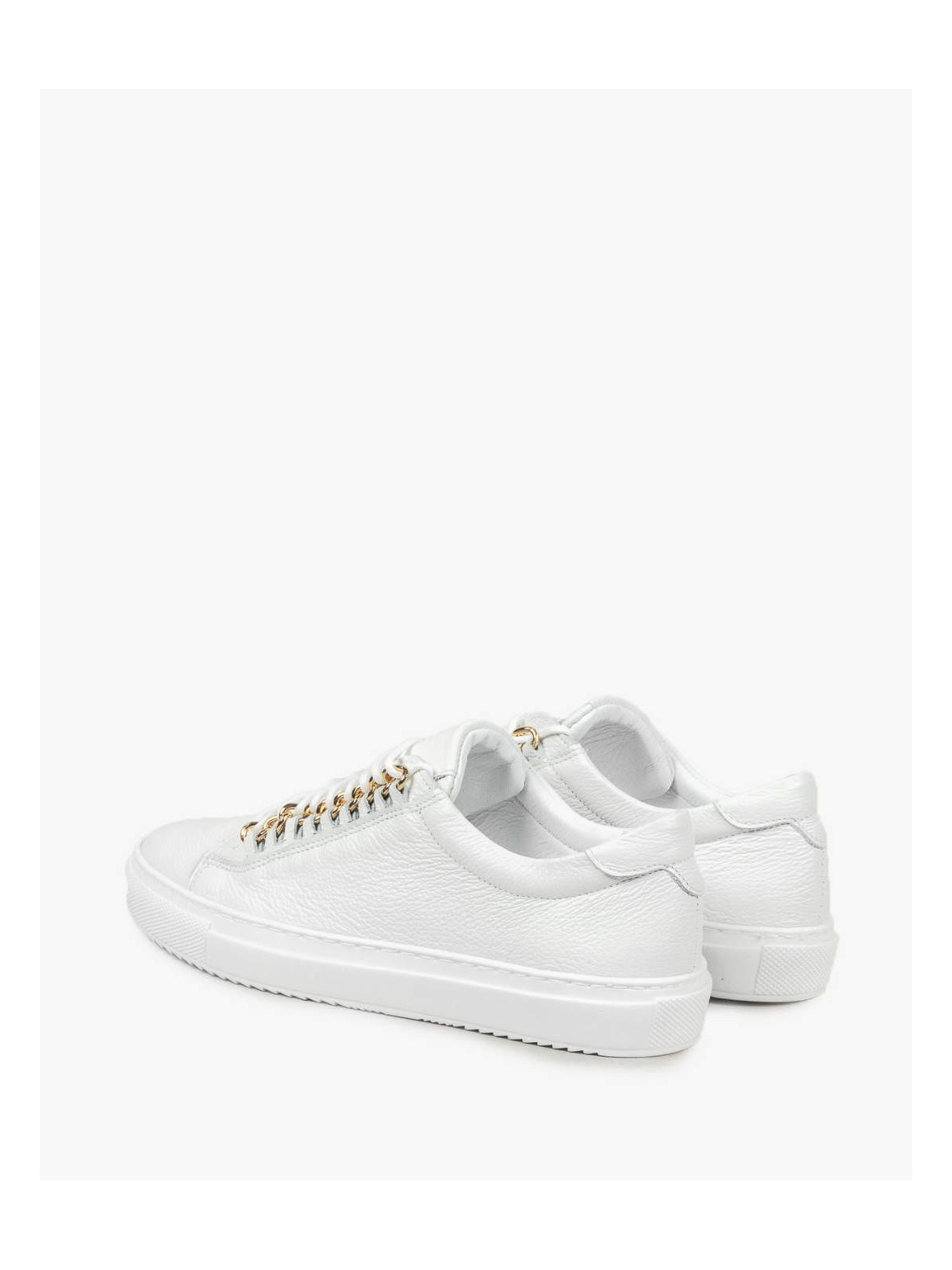 Białe trampki damskie skórzane